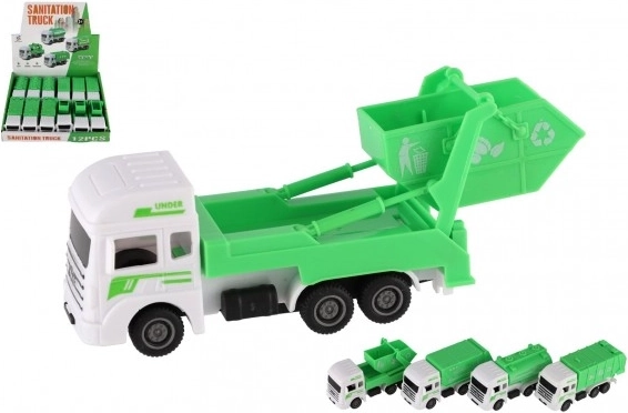 Stadsdiensten plastic autootje 12 cm met terugtrekfunctie