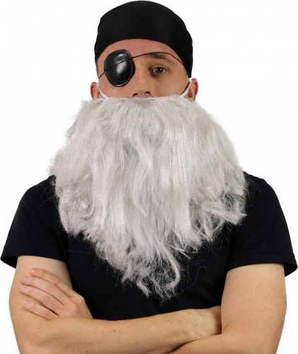 Piratenbaard met sjaal en ooglapje