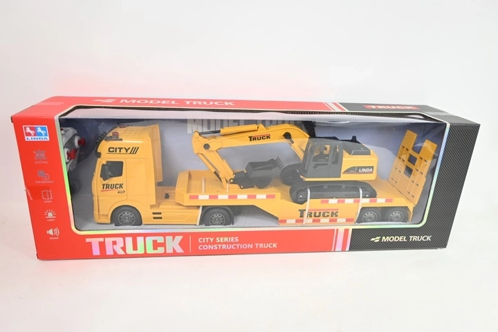 Tow truck with radio-controlled excavator – set