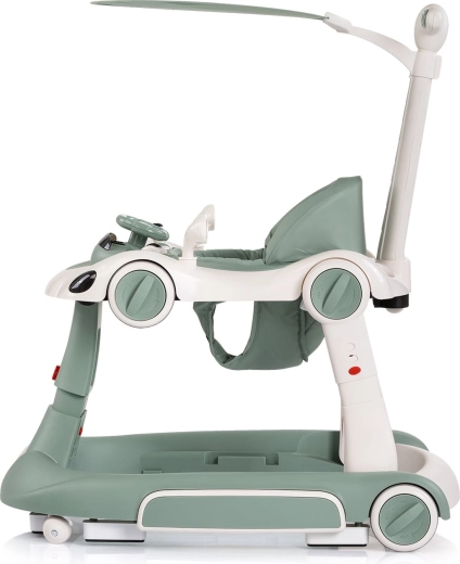 5-in-1: walker, rocker, bouncer, play center, and push ride-on