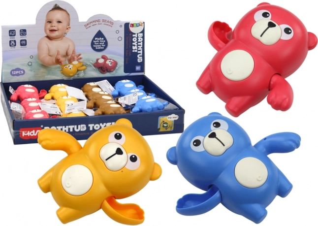Wind-up bath toy floating bear