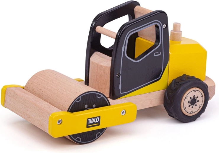 Rouleau compresseur en bois Tidlo pour petits bâtisseurs