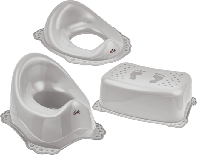Maltex Classic non-slip toilet set, grey