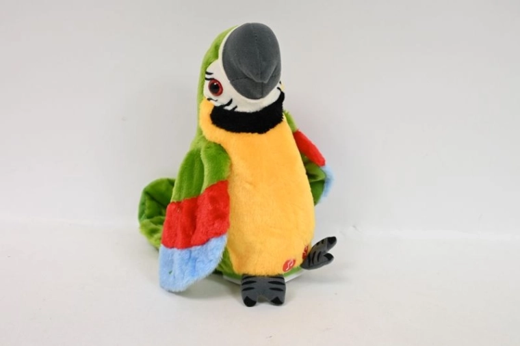 Interactive Plush Repeating Parrot