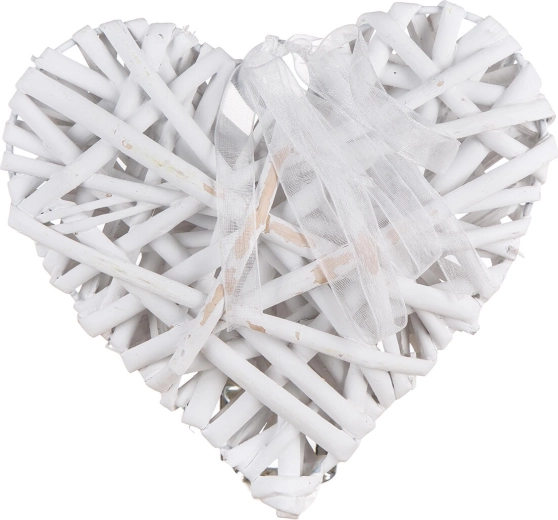 Decorative white heart 15 × 15 cm