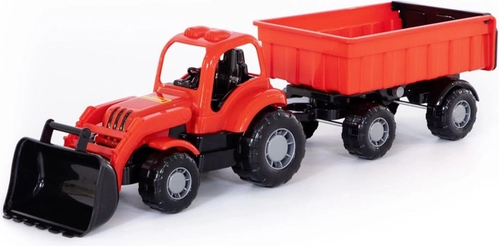 Loader Tractor with Macher Trailer