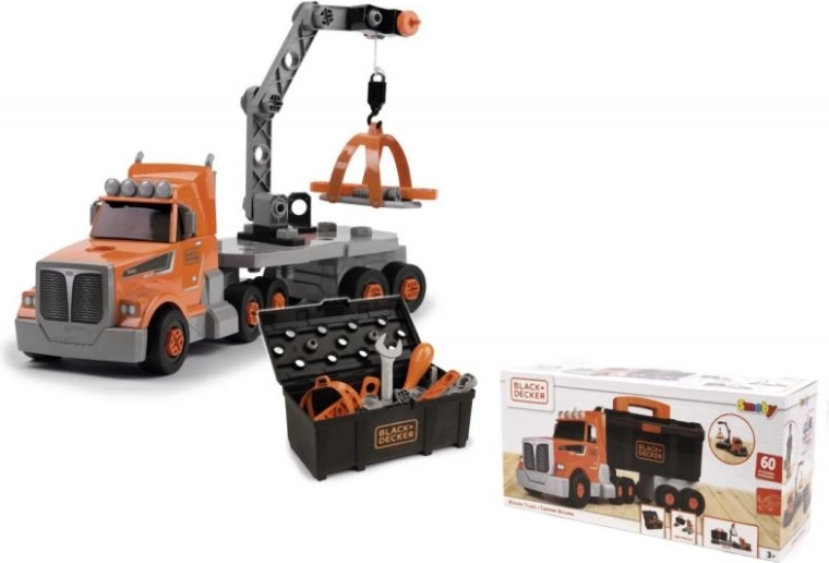 Truck with tools and B&D crane construction set