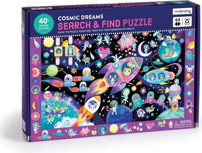 Puzzel Zoek en vind Ruimte dromen 64 stukken