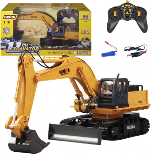 RC tracked excavator with rotating cab HUINA 1:16