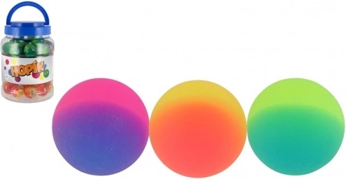 Regenboog stuiterballen 3,2 cm in pot (mix kleuren, 70 stuks)