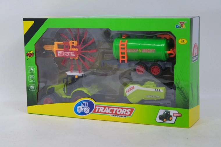 Farmer set: tractor + 3 machines