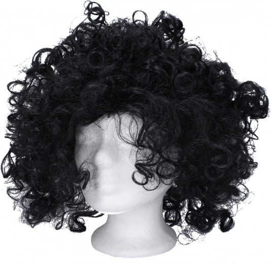 Schwarze Perücke mit Locken
