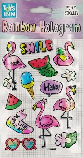 Autocollants holographiques Smile – effet arc‑en‑ciel