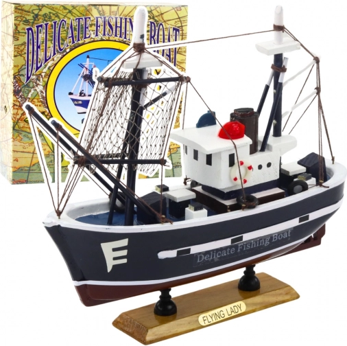 Decorative Fishing Boat Flying Lady Model 24x23cm