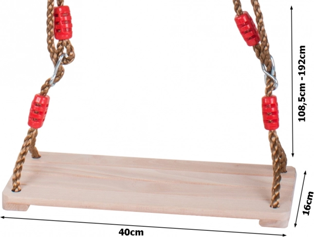 Holz-Gartenschaukel für Kinder und Erwachsene mit massiver Sitzplatte