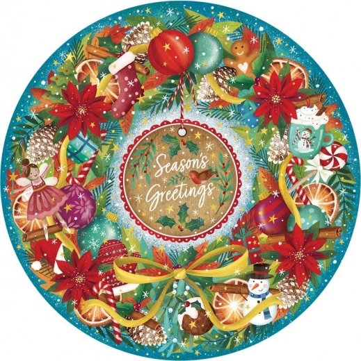 Ronde puzzel Kerstwensen 500 stukjes