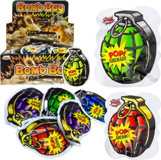 Safe self-inflating popping grenade for kids – squeeze and throw