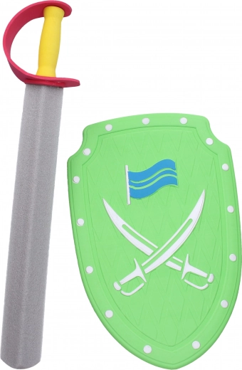 Foam Sword and Shield Green 57 cm