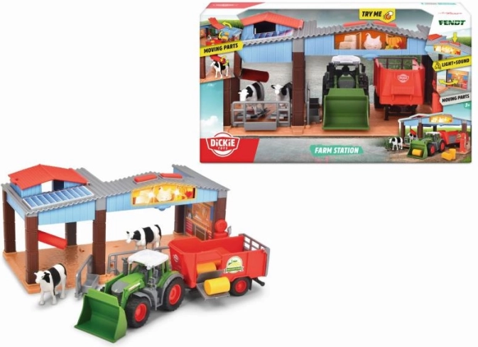 Ferme avec tracteur et accessoires