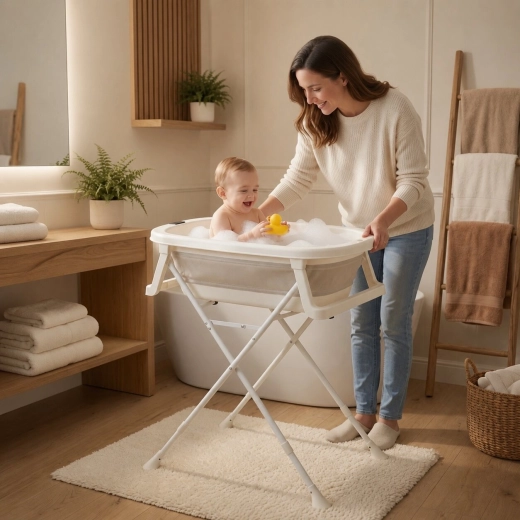 Comfortable bathing thanks to the stable stand