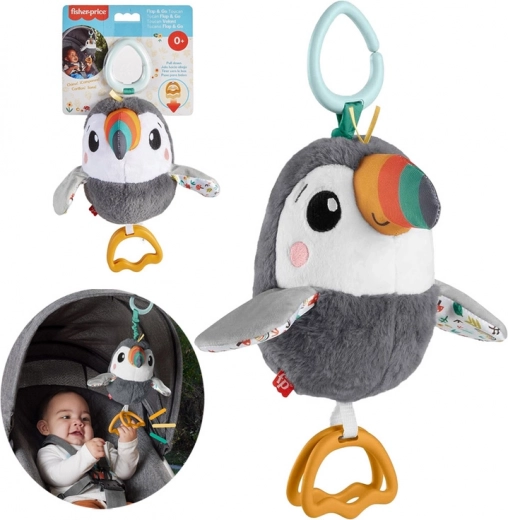 Fisher-Price jouet suspendu toucan avec hochet et petites ailes