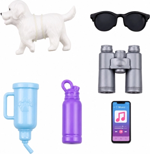 Rijke accessoires inclusief hondje
