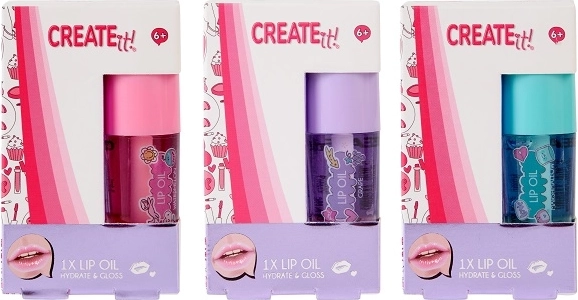 Create it! huile à lèvres pour enfants, 3 variantes