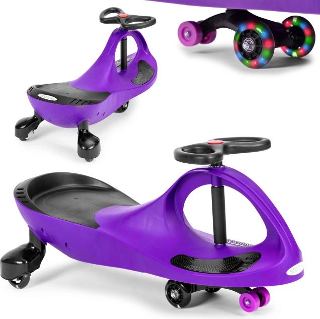 Wiggle car à pousser avec roues LED violet ECOTOYS