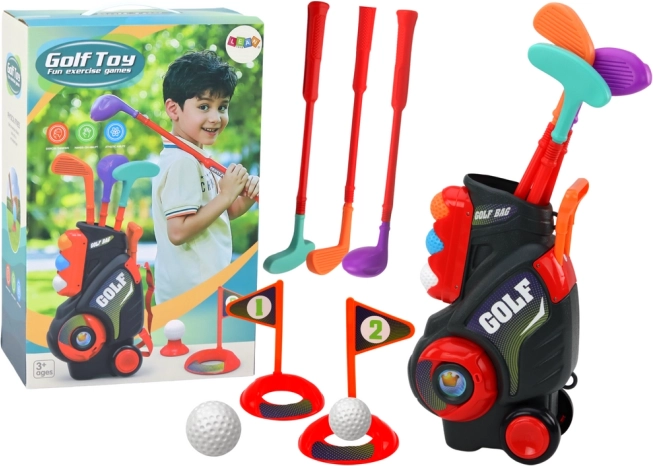 Children's Mini Golf Set with Cart on Wheels