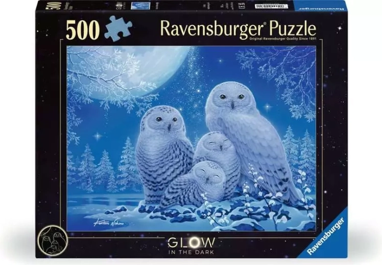 Ravensburger lichtgevende puzzel Uilen bij maanlicht 500 stukjes