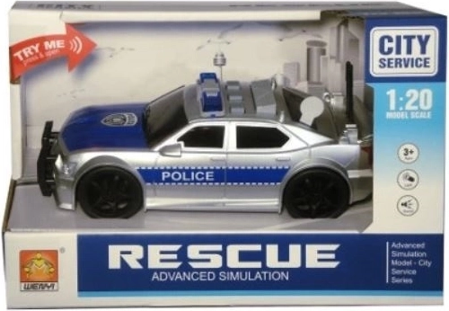 Voiture de police motorisée avec lumière et son