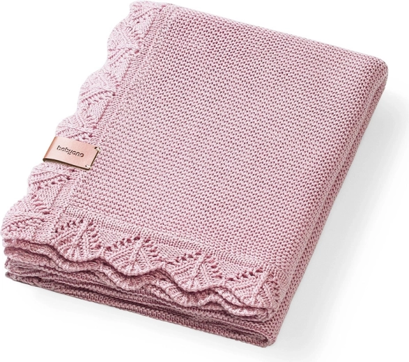 BabyOno couverture tricotée en bambou beige 75 × 100 cm