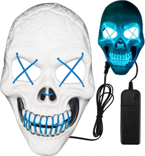 Masque crâne LED lumineux pour Halloween et soirées