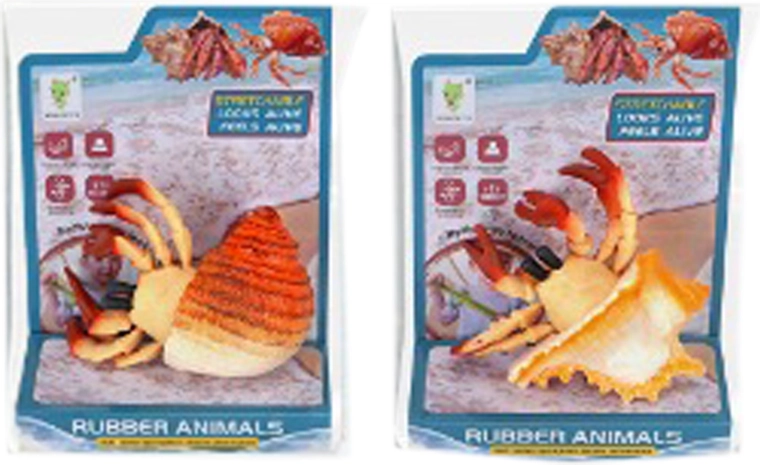 Rubber crab with shell 10 cm