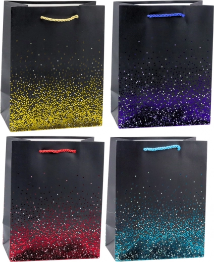 Geschenktasche mit glitzerndem Gradienteffekt 23 x 18 x 10,5 cm