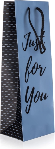 Gift Bag for Bottle Just For You Blue 12 × 35 × 9 cm