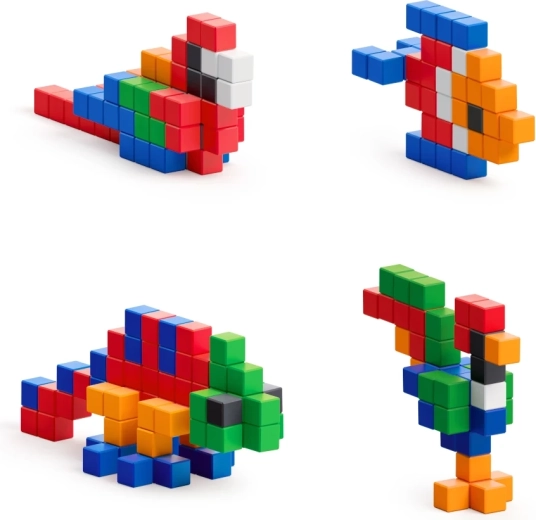 Create dozens of animals from 90 magnetic “pixels”