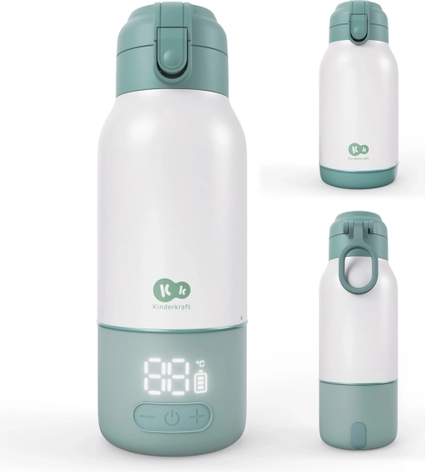 Kinderkraft travel milk warmer and thermos 2-in-1 Gaja beige