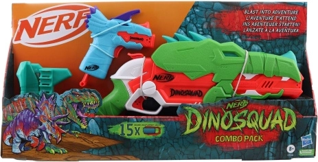 Nerf Dinosquad combo pack – dart blaster set with dinosaur theme