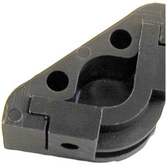 Support de tringle d’escalier, plastique, marron (10 pcs)