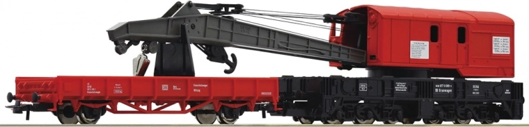Roco kraanwagon met beschermingswagen DB AG, H0