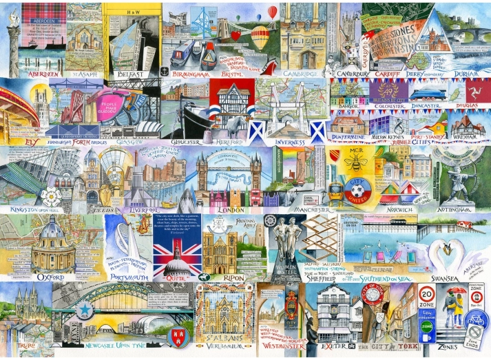 Puzzel Heldere lichten van de metropool 1000 stukjes GIBSONS