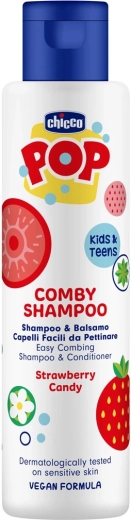 Chicco POP shampooing et après-shampooing 2-en-1 fraise 250 ml