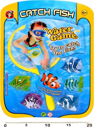 Angel-Fischchen – Set mit 6 Stück und Netz