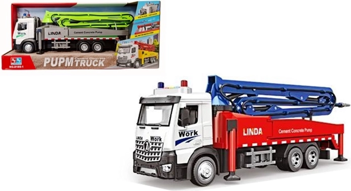 Metalen betonpompwagen met licht en geluid