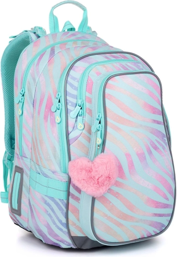 Topgal Lynn school backpack – rainbow zebra