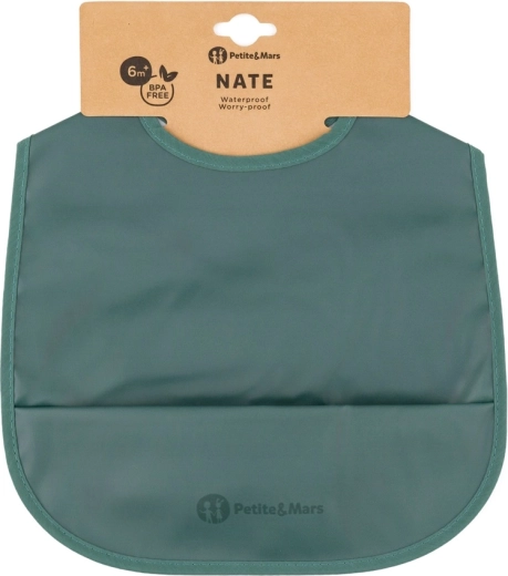Petite&Mars wasserdichtes Lätzchen Nate aus PU Desert Sand 6m+