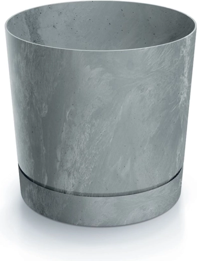 Bloempot met betoneffect 19,9 cm grijs
