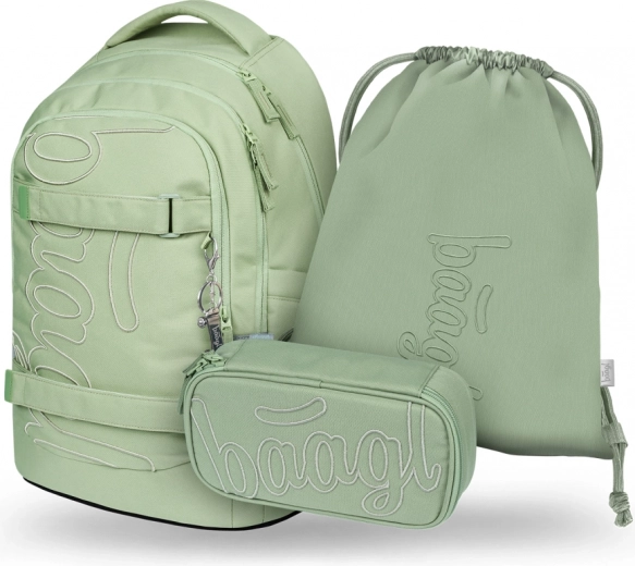 Set voor scholieren BAAGL Skate Max Menthol: rugzak, etui, zak
