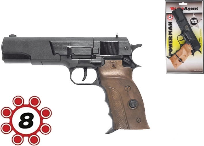 Cap Gun Power Man 22 cm for 8-shot caps